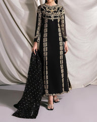 Black Embellished organza set